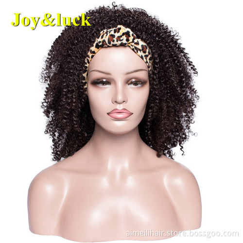 Head Band Wholesale Scarf Wig Wavy Ladies Hair Long Natural Body Waves Headband Wigs for Black Women Synthetic Hair Wigs